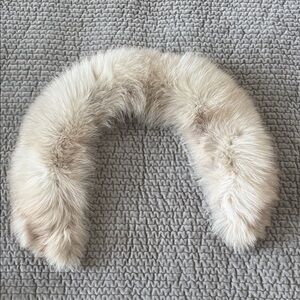 Vintage Coat Collar Cream Real Fox Fur Collar/ Stole
